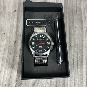 Blackwell BW-10028 Quartz 5ATM Mens Watch Black Dial With Box $180 MSRP
